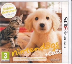 Nintendogs + Cats Golden Retriever and New Friends - Nintendo 3DS Spil - (A Grade) (Used) (eng)